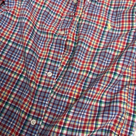 Ralph Lauren Polo Child's BoyLS Shirt Plaid Multi Color Gold Horse size 3T - Picture 12 of 14